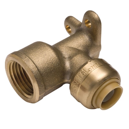 Sharkbite SharkBite 3/8 in. Push X 1/2 in. D FPT Brass Drop Ear Elbow U332LFA